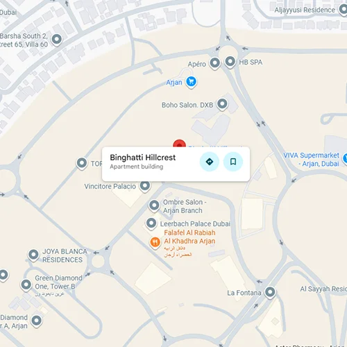Binghatti Hillcrest Location Map
